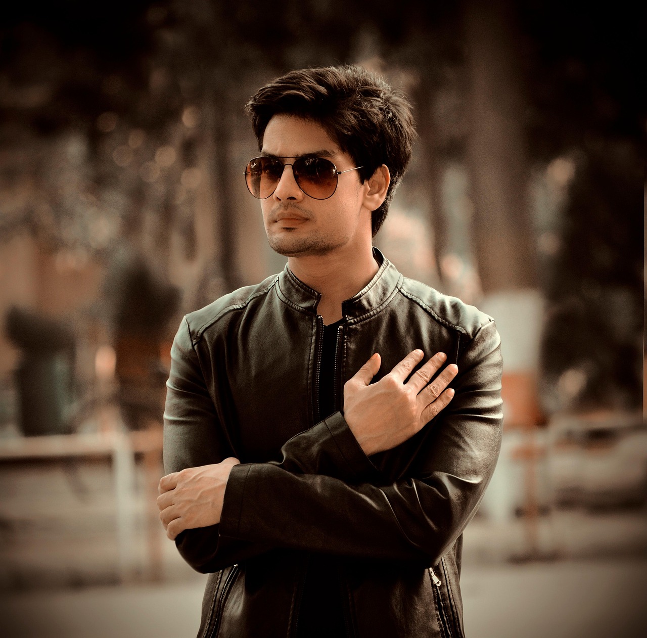 man, model, fashion, leather jacket, shades, eyewear, male model, young man, modeling, pose, posing, style, stylish man, portrait, indian, indian man, indian man, indian man, indian man, indian man, indian man